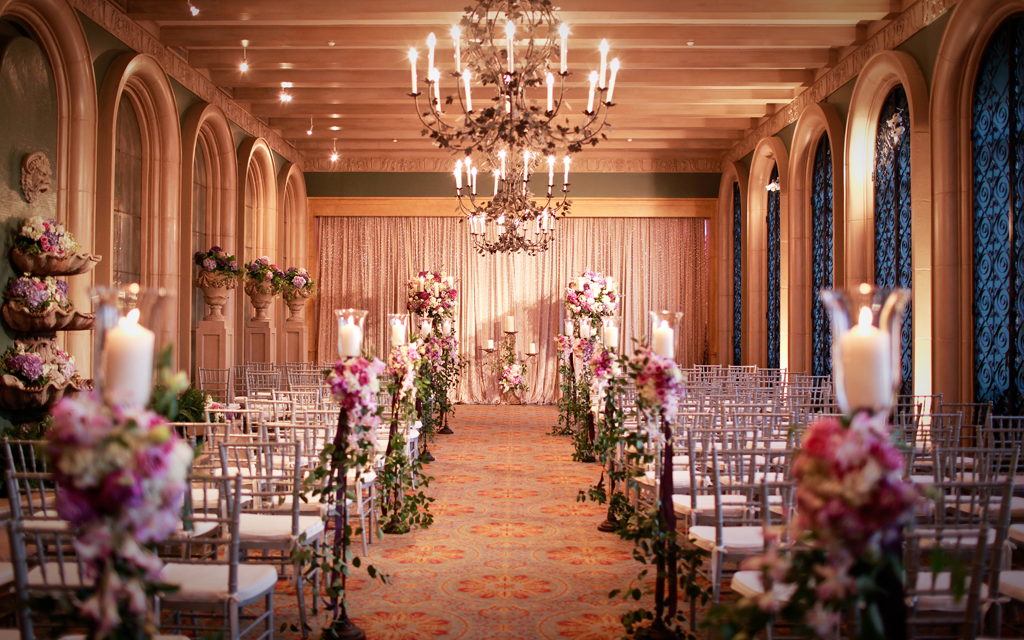 Wedding Ceremony Lighting at The Ft Worth Club
