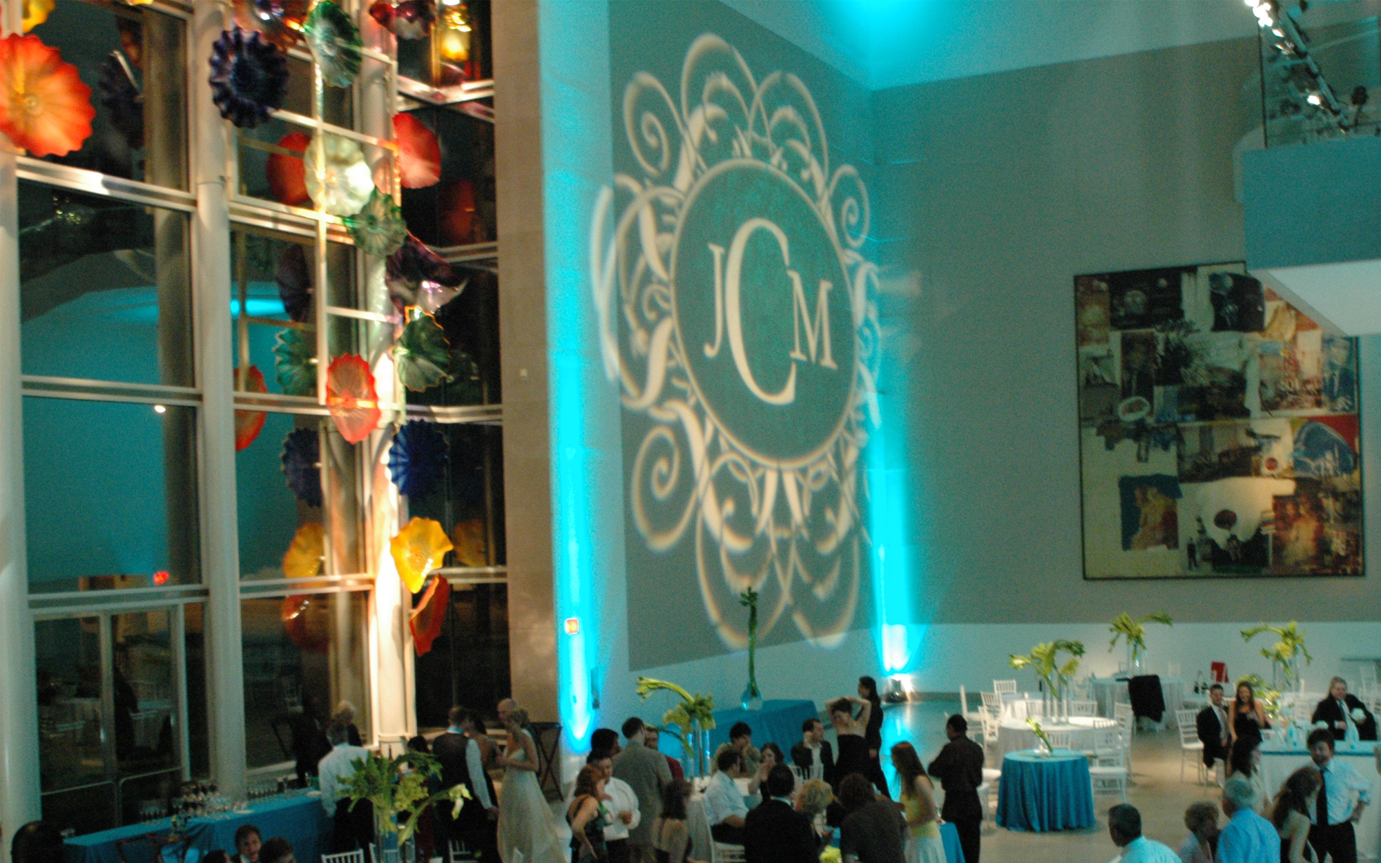 Gobo Projected in Atrium of Dallas Museum of Art