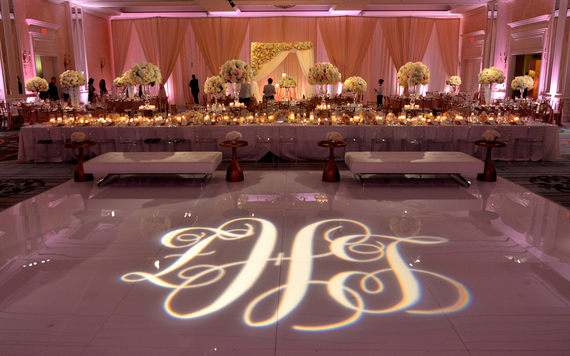 Gobo Projected onto Dance Floor at The Four Seasons Las Colinas